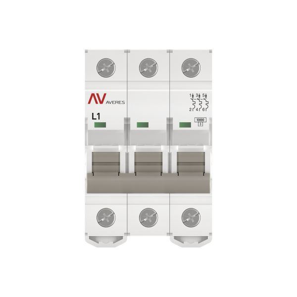Выключатель автоматический AV-10 3P 1A (L) 10kA EKF AVERES mcb10-3-01L-av Выключатель автоматический AV-10 3P 1A (L) 10kA EKF AVERES mcb10-3-01L-av