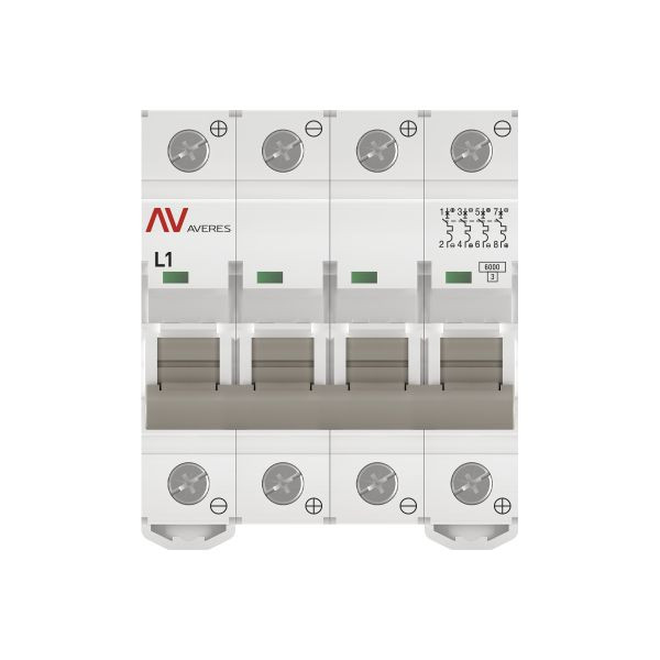 Выключатель автоматический AV-6 DC 4P 1A (L) 6kA EKF AVERES mcb6-DC-4-01L-av Выключатель автоматический AV-6 DC 4P 1A (L) 6kA EKF AVERES mcb6-DC-4-01L-av