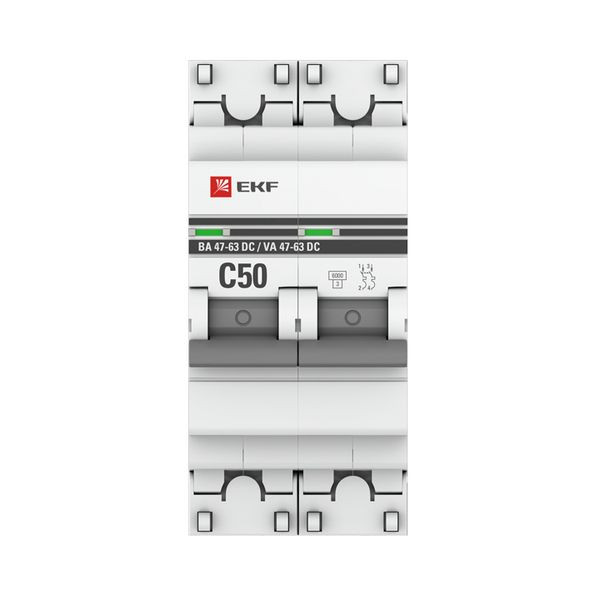 Автоматический выключатель 2P 50А (C) 6кА ВА 47-63 DC EKF PROxima mcb4763-DC-2-50C-pro Автоматический выключатель 2P 50А (C) 6кА ВА 47-63 DC EKF PROxima mcb4763-DC-2-50C-pro