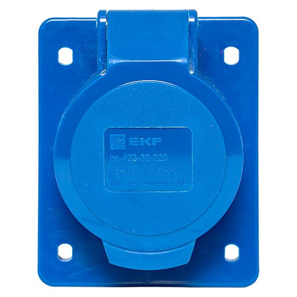 Розетка стационарная внутренняя 423 2Р+РЕ 32А 220В IP44 EKF Розетка стационарная внутренняя 423 2Р+РЕ 32А 220В IP44 EKF