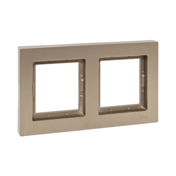 2 - местная рамка, IP44, шампань, пластик Эпика EKF 2 - местная рамка, IP44, шампань, пластик Эпика EKF