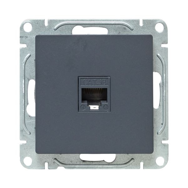 Механизм розетки RJ45 (cat5), графит Эпика EKF Механизм розетки RJ45 (cat5), графит Эпика EKF