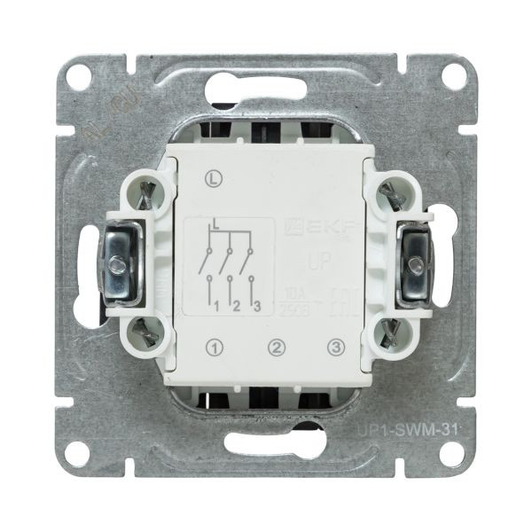 Механизм выключателя, трёхклавишный, мокко Эпика EKF Механизм выключателя, трёхклавишный, мокко Эпика EKF