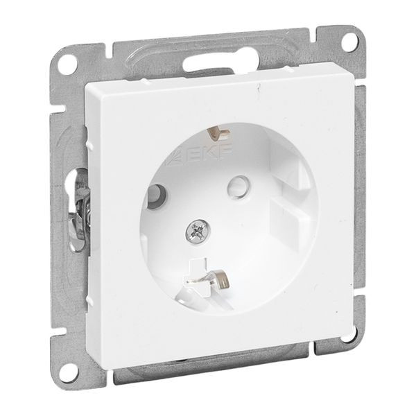 Механизм розетки, 16А, с заземлением, со шторками, белый Эпика EKF Механизм розетки, 16А, с заземлением, со шторками, белый Эпика EKF