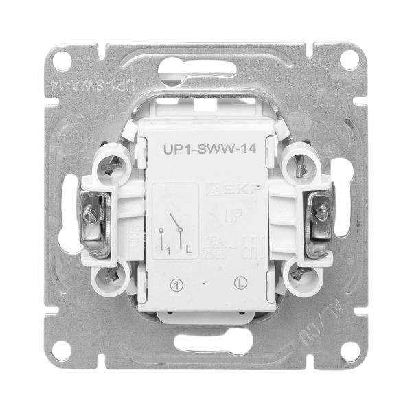 Механизм выключателя, одноклавишный, с подсветкой, алюминий Эпика EKF Механизм выключателя, одноклавишный, с подсветкой, алюминий Эпика EKF