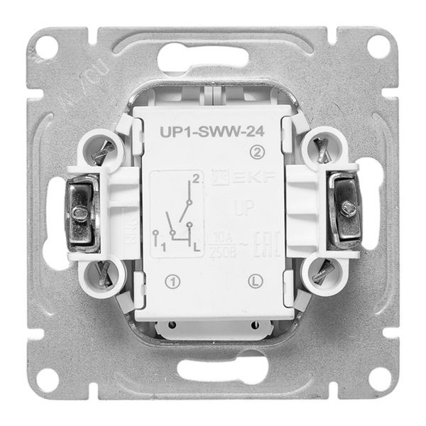 Механизм выключателя, двухклавишный, с подсветкой, белый Эпика EKF Механизм выключателя, двухклавишный, с подсветкой, белый Эпика EKF
