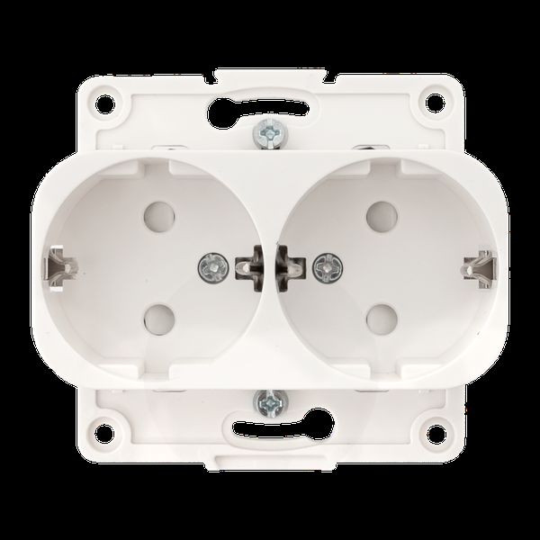 Стокгольм Механизм Розетки 2-местной с/з 16А автоматические клеммы белый с защ, штор, EKF PROxima Стокгольм Механизм Розетки 2-местной с/з 16А автоматические клеммы белый с защ, штор, EKF PROxima
