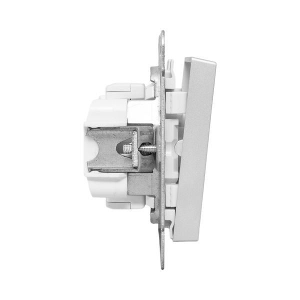 Механизм выключателя, двухклавишный, алюминий Эпика EKF Механизм выключателя, двухклавишный, алюминий Эпика EKF