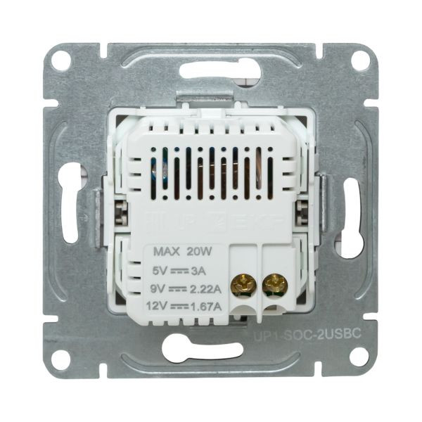 Механизм розетки USB-C - 2шт, шампань Эпика EKF Механизм розетки USB-C - 2шт, шампань Эпика EKF