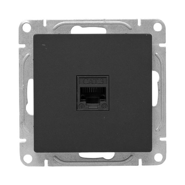 Механизм розетки RJ11, чёрный Эпика EKF Механизм розетки RJ11, чёрный Эпика EKF