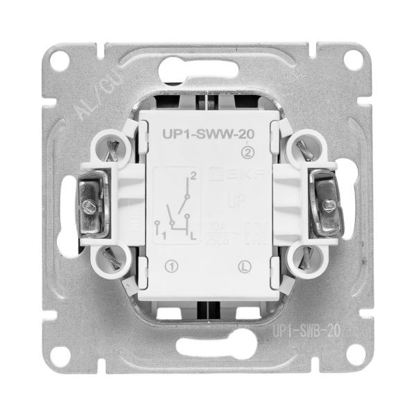 Механизм выключателя, двухклавишный, чёрный Эпика EKF Механизм выключателя, двухклавишный, чёрный Эпика EKF