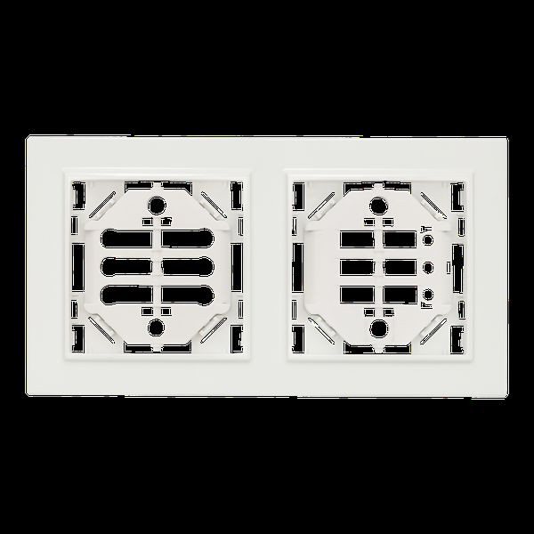 Минск Рамка 2-местная вертикальная белая EKF Basic Минск Рамка 2-местная вертикальная белая EKF Basic