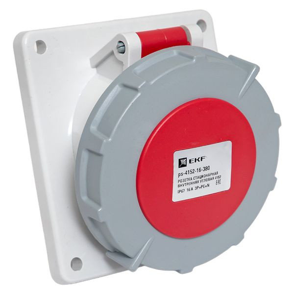 Розетка стационарная внутренняя угловая 4152 3Р+РЕ+N 16А 380В IP67 EKF PROxima Розетка стационарная внутренняя угловая 4152 3Р+РЕ+N 16А 380В IP67 EKF PROxima