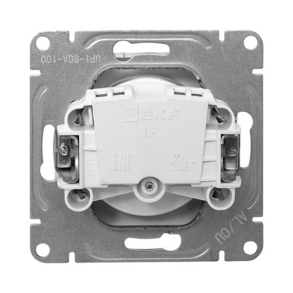 Механизм розетки, 16А, без заземления, без шторок, алюминий Эпика EKF Механизм розетки, 16А, без заземления, без шторок, алюминий Эпика EKF