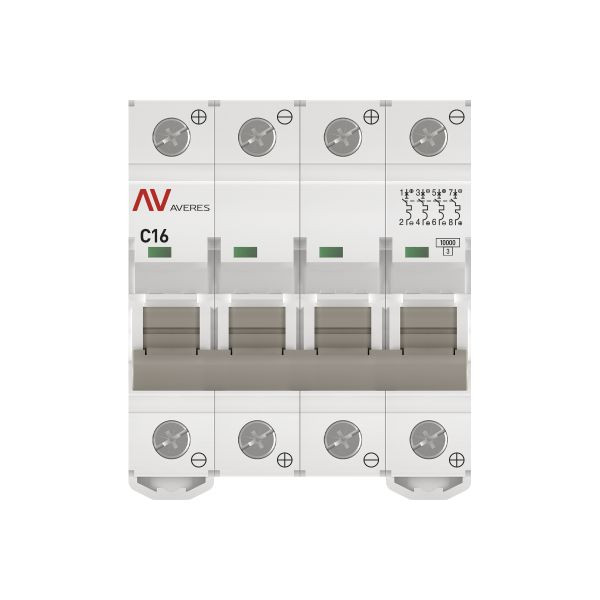 Выключатель автоматический AV-10 DC 4P 16A (C) 10kA EKF AVERES mcb10-DC-4-16C-av Выключатель автоматический AV-10 DC 4P 16A (C) 10kA EKF AVERES mcb10-DC-4-16C-av