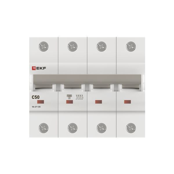Автоматический выключатель ВА 47-125 4P 50А (C) 15кА PROXIMA EKF mcb47125-4-50C Автоматический выключатель ВА 47-125 4P 50А (C) 15кА PROXIMA EKF mcb47125-4-50C