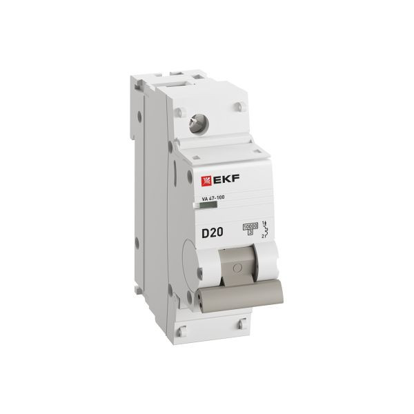Автоматический выключатель 1P 20А (D) 10kA ВА 47-100 EKF PROxima mcb47100-1-20D-pro Автоматический выключатель 1P 20А (D) 10kA ВА 47-100 EKF PROxima mcb47100-1-20D-pro