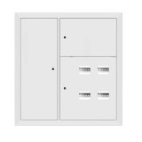 Щит этажный 4 кв, RAL9003 со слаботочным отсеком слева (1000х950х150) EKF PROxima mb29-v-4z-ral9003