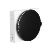 Корпус ArtShell Round встраиваемый силовой круглый 16 модулей, чёрная дверь из закаленного стекла EKF artshell-r-16p-cb