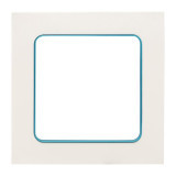 Стокгольм Рамка 1-местная белая с линией цвета синий EKF PROxima EXM-G-304-30