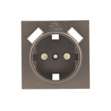 Валенсия лицевая панель розетки 1-местной с/з 16А графит с защ, штор, с 2 USB 2,1А EKF PROxima ESR16-L-028-60-2USB