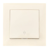 Валенсия выключатель 1-кл, 10А кремовый проходной EKF PROxima EWV10-025-20
