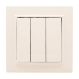 Выключатель 3-кл, СП 10А бежевый Минск EKF ERV10-024-20