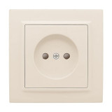 Розетка 1-мест, СП б/з 10 А с защ, штор, бежевый Минск EKF ERR10-022-200