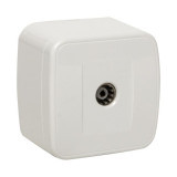 Минск Розетка TV 1-местная ОП 75Ом 5-862МГц белая EKF Basic EGA00-027-10