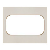 Стокгольм Рамка для розетки 2-местная белая с линией цвета шампань EKF PROxima EYM-G-305-20