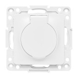 Стокгольм Механизм Розетки 1-местной с/з 16А автоматические клеммы белый с крышкой и защ, штор, IP44 EKF PROxima EYR16-028-10-44