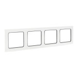 Стокгольм Рамка 4-местная белая с линией цвета черный EKF PROxima EZM-G-305-20