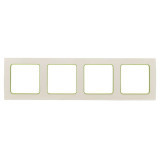 Стокгольм Рамка 4-местная белая с линией цвета зеленый EKF PROxima EAM-G-303-10