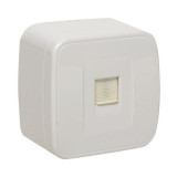 Минск Розетка RJ-45 1-местная, ОП 1А, 120В, белая EKF Basic EGK01-035-10