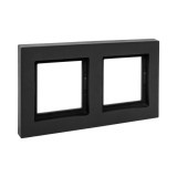 2 - местная рамка, IP44, чёрная, пластик Эпика EKF