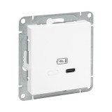 Механизм розетки USB-С, быстрая, белый Эпика EKF