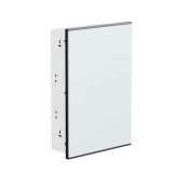 Корпус ArtShell Elegance встраиваемый силовой 28 модулей, белая дверь из закаленного стекла EKF artshell-e-28p-cw